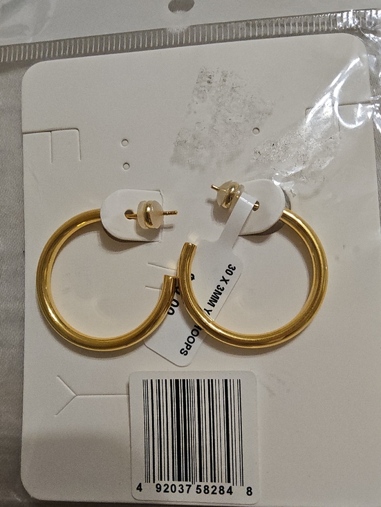 Jewelry - Classic Gold Hoop Earrings - Women Jewelry Approximately 1.25 Inches